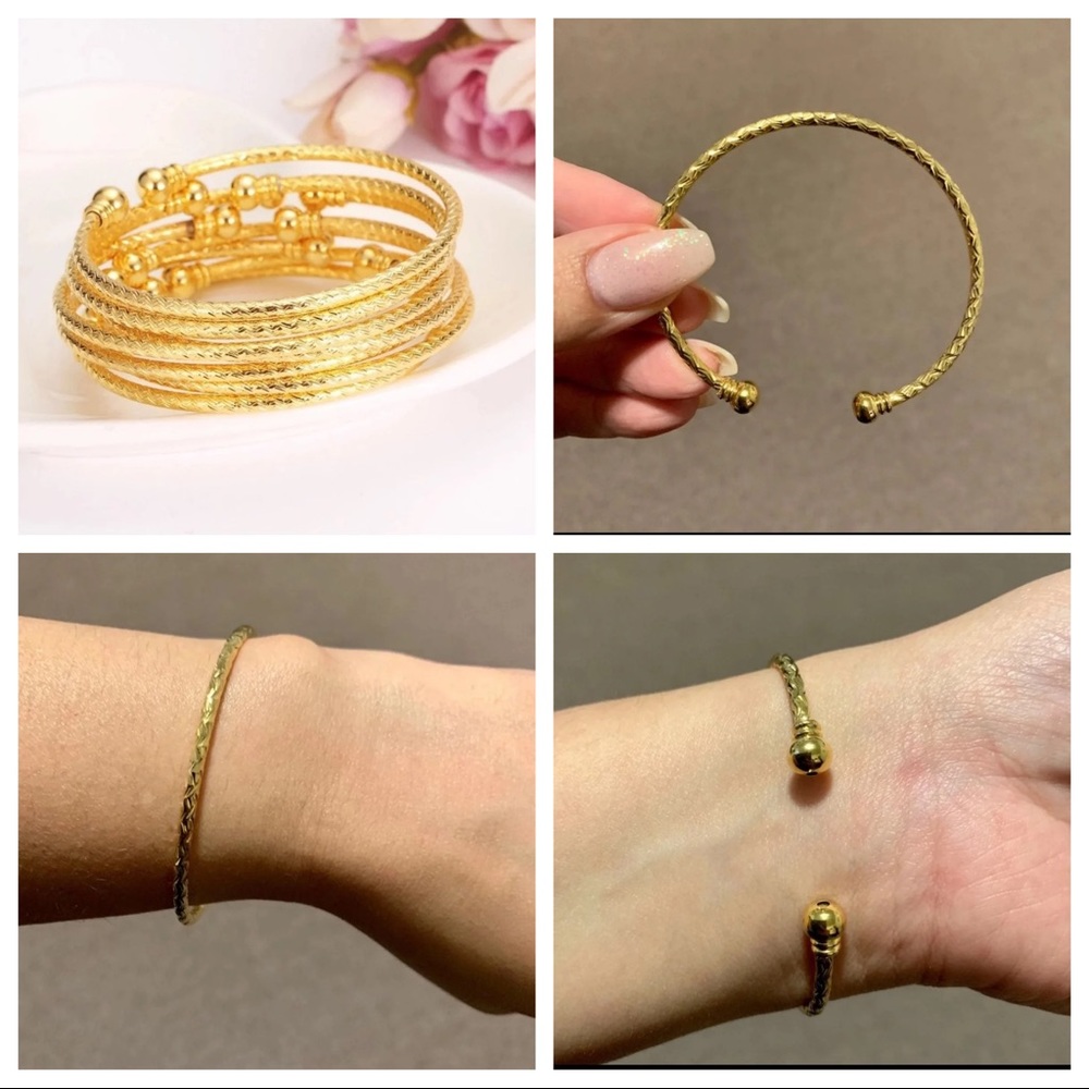 18K Gold Plated Bangle Bracelet